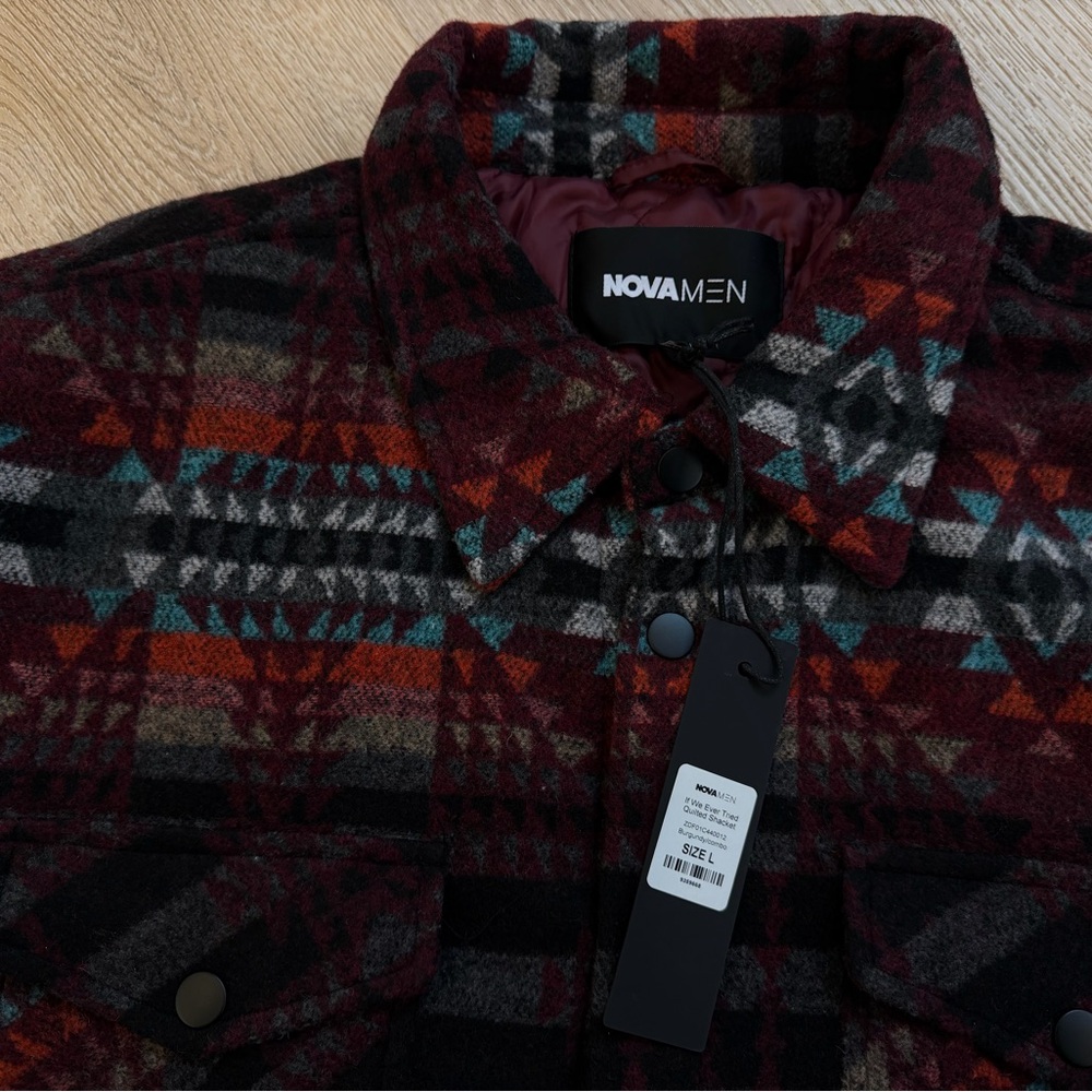 Pendleton styled Multicolor Geometric Wool Jacket - Picture 3 of 3